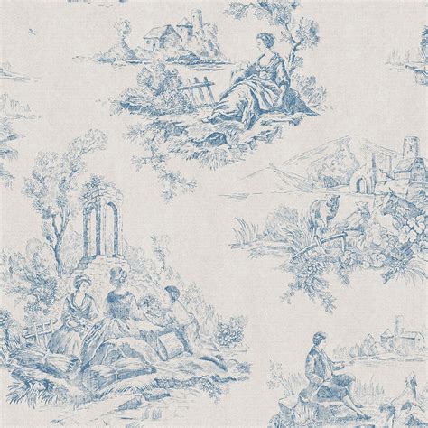 Toile De Jouy Wallpaper.